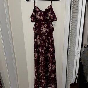 Altard State Floral Burgundy Dress